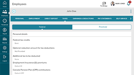screenshot of ADP Workforce Now On the Go